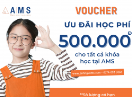Chinh phục tiếng Anh với voucher ưu đ&atilde;i 500.000vnd tại AMS