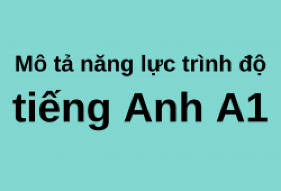 M&ocirc; tả năng lực tr&igrave;nh độ A1 